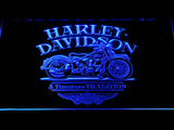 Harley Davidson a Timeless Tradition LED Sign - Blue - TheLedHeroes
