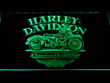 Harley Davidson a Timeless Tradition LED Sign - Green - TheLedHeroes