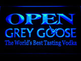 Grey Goose Open LED Neon Sign USB - Blue - TheLedHeroes