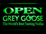 Grey Goose Open LED Neon Sign USB - Green - TheLedHeroes