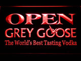 Grey Goose Open LED Neon Sign Electrical - Red - TheLedHeroes