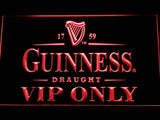 Guinness Draught VIP Only LED Neon Sign USB - Red - TheLedHeroes