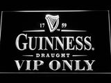Guinness Draught VIP Only LED Neon Sign USB - White - TheLedHeroes
