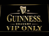 Guinness Draught VIP Only LED Neon Sign USB - Yellow - TheLedHeroes
