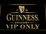 FREE Guinness Draught VIP Only LED Sign - Yellow - TheLedHeroes