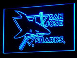 San Jose Sharks LED Neon Sign USB - Blue - TheLedHeroes