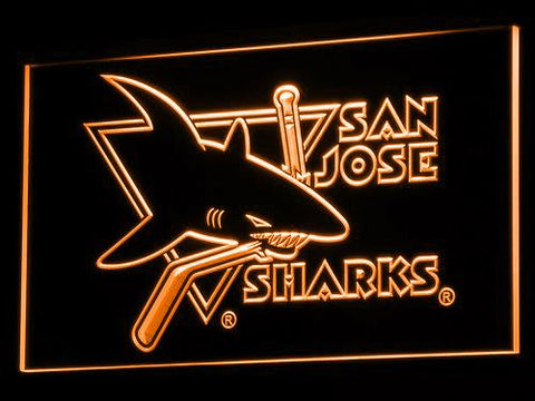 San Jose Sharks LED Neon Sign Electrical - Orange - TheLedHeroes