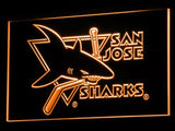 San Jose Sharks LED Neon Sign USB - Orange - TheLedHeroes