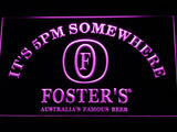 Foster It's 5pm Somewhere LED Neon Sign USB - Purple - TheLedHeroes
