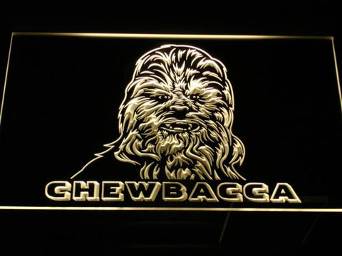 Star Wars Chewbacca LED Neon Sign USB - Yellow - TheLedHeroes