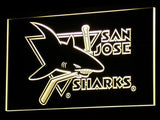 San Jose Sharks LED Neon Sign USB - Yellow - TheLedHeroes