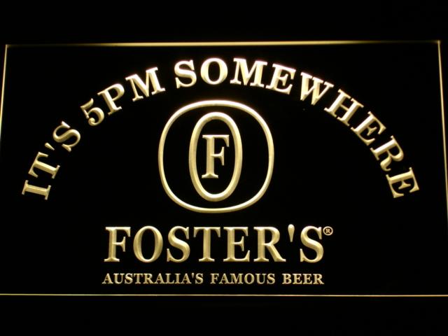 Foster It's 5pm Somewhere LED Neon Sign Electrical - Yellow - TheLedHeroes