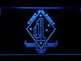 1st Marine Division Guadalcanal LED Neon Sign USB - Blue - TheLedHeroes