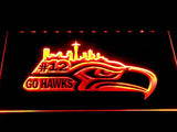 Seattle Seahawks (6) LED Neon Sign Electrical - Orange - TheLedHeroes