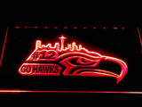 Seattle Seahawks (6) LED Neon Sign USB - Red - TheLedHeroes