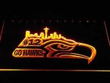 Seattle Seahawks (6) LED Neon Sign USB - Yellow - TheLedHeroes