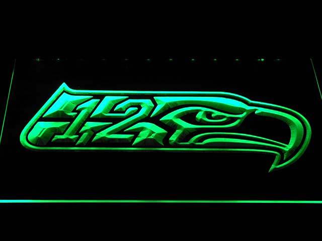 Seattle Seahawks (9) LED Neon Sign USB - Green - TheLedHeroes
