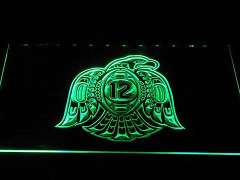 Seattle Seahawks (11) LED Neon Sign USB - Green - TheLedHeroes