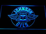 Johnson Oils - Time Tells LED Neon Sign USB - Blue - TheLedHeroes