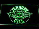 Johnson Oils - Time Tells LED Neon Sign Electrical - Green - TheLedHeroes