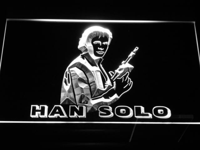 Star Wars Han Solo LED Neon Sign USB - White - TheLedHeroes