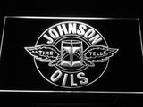 Johnson Oils - Time Tells LED Neon Sign USB - White - TheLedHeroes