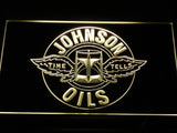 Johnson Oils - Time Tells LED Neon Sign USB - Yellow - TheLedHeroes