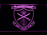 1st Battalion 5th Marines LED Neon Sign Electrical - Purple - TheLedHeroes