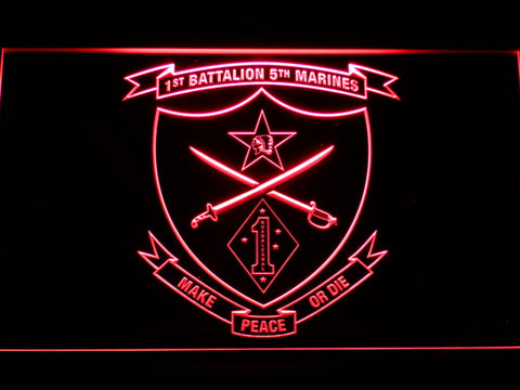 FREE 1st Battalion 5th Marines LED Sign - Red - TheLedHeroes