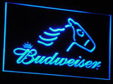 Budweiser Horse LED Neon Sign USB - Blue - TheLedHeroes