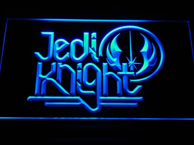 Star Wars Jedi Knight (2) LED Neon Sign Electrical - Blue - TheLedHeroes