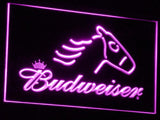 Budweiser Horse LED Neon Sign Electrical - Purple - TheLedHeroes