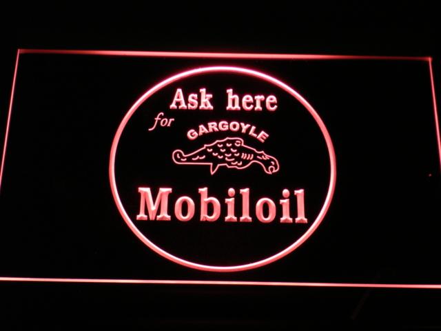 Mobiloil Gargoyle LED Neon Sign USB - Red - TheLedHeroes