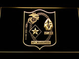 1st Battalion 6th Marines LED Neon Sign USB - Yellow - TheLedHeroes