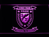 1st Battalion 7th Marines LED Neon Sign Electrical - Purple - TheLedHeroes