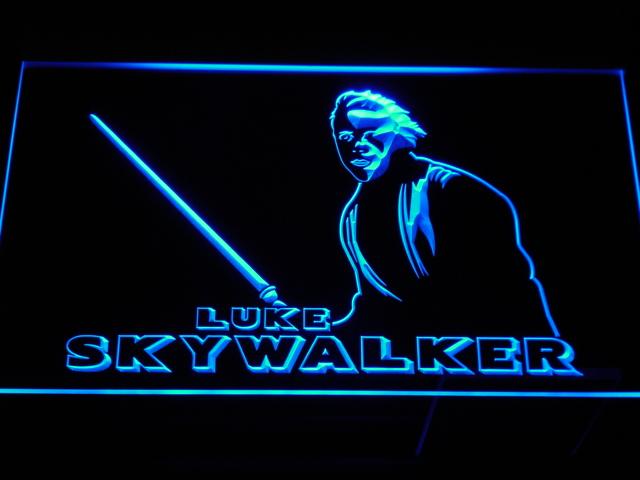 Star Wars Luc Skywalker LED Neon Sign USB - Blue - TheLedHeroes