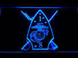 1st Battalion 8th Marines LED Neon Sign Electrical - Blue - TheLedHeroes