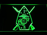 1st Battalion 8th Marines LED Neon Sign USB - Green - TheLedHeroes