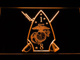 1st Battalion 8th Marines LED Neon Sign Electrical - Orange - TheLedHeroes