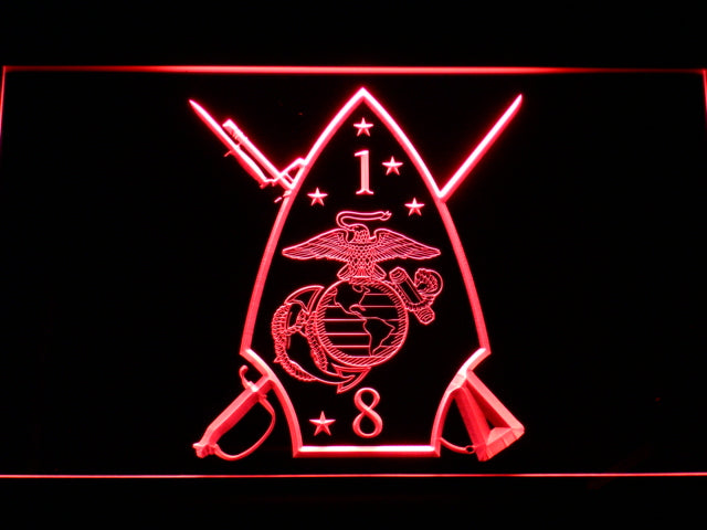 FREE 1st Battalion 8th Marines LED Sign - Red - TheLedHeroes