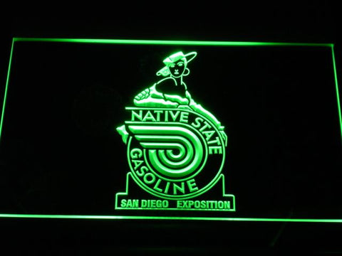 Native State Gasoline LED Neon Sign USB - Green - TheLedHeroes