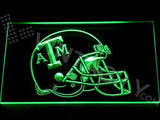 Texas A&M Helmet LED Neon Sign Electrical - Green - TheLedHeroes