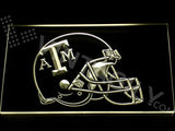 FREE Texas A&M Helmet LED Sign - Yellow - TheLedHeroes