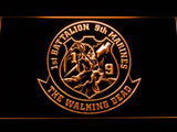 1st Battalion 9th Marines LED Neon Sign USB - Orange - TheLedHeroes