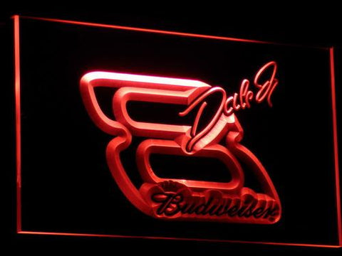 Budweiser Dale Earnhardt Jr. #8 (2) LED Neon Sign USB - Red - TheLedHeroes