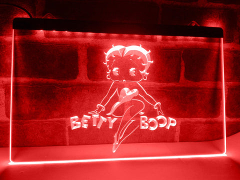 Betty Boop LED Neon Sign Electrical - Red - TheLedHeroes