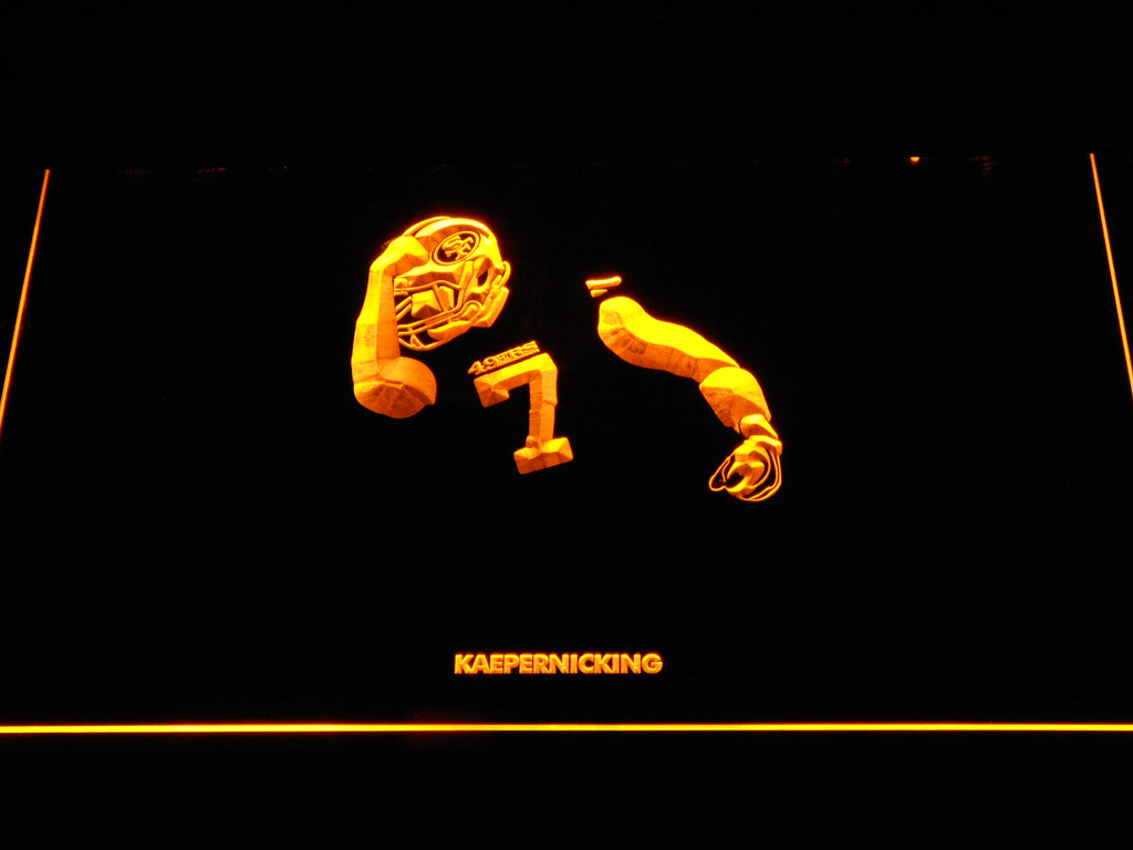 FREE San Francisco 49ers Colin Kaepernick (2) LED Sign - Yellow - TheLedHeroes