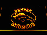Denver Broncos (12) LED Neon Sign Electrical - Yellow - TheLedHeroes