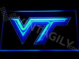 Virginia Tech Hokies LED Neon Sign Electrical - Blue - TheLedHeroes