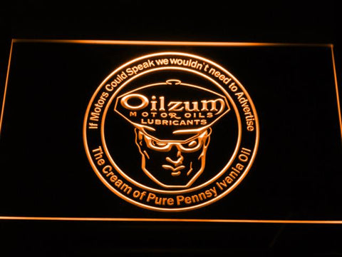 Oilzum Motor Oils Lubricants LED Neon Sign Electrical - Orange - TheLedHeroes